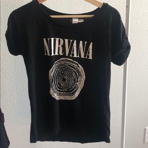 H&M Nirvana Swoop Neck Tee